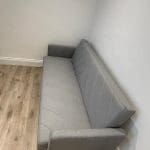 Home Detail (Amazon) - 3 Seater Sofa Bed Fabric Chevron Design Wooden Leg Frame Sofabed Clic-Clac (Light Grey)