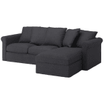 IKEA Gronlid Charcoal Grey 3 Seat Sofa with L Shape Chaise