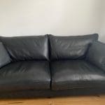 Heals torino sofa black leather