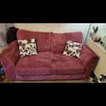 DFS x2 foam filled 3 seater sofas and accent chair