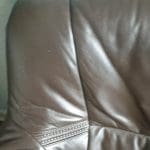 2 brown leather sofas oak handles