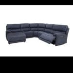 Cinema Fabric Corner Chaise Power Sofa + foot stool