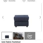Cinema Fabric Corner Chaise Power Sofa + foot stool
