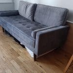 Wayfair | Enedelia 176cm Velvet Square Arm Upholstered Sofa | Grey