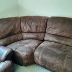 brown faux leather corner sofas