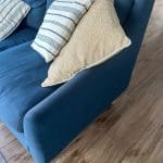 Two blue sofas