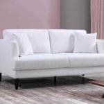Two Wayfair White Boucle Sofas