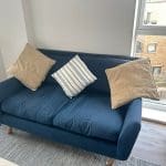Two blue sofas