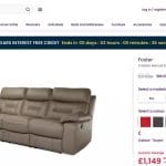 DFS Foster Three Seater Manual Recliner Sofa