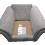 Grey fabric sofa set