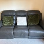 Brand new leather recliner sofas with charging outlets!