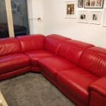 Sofology. Red Leather. Sofa.