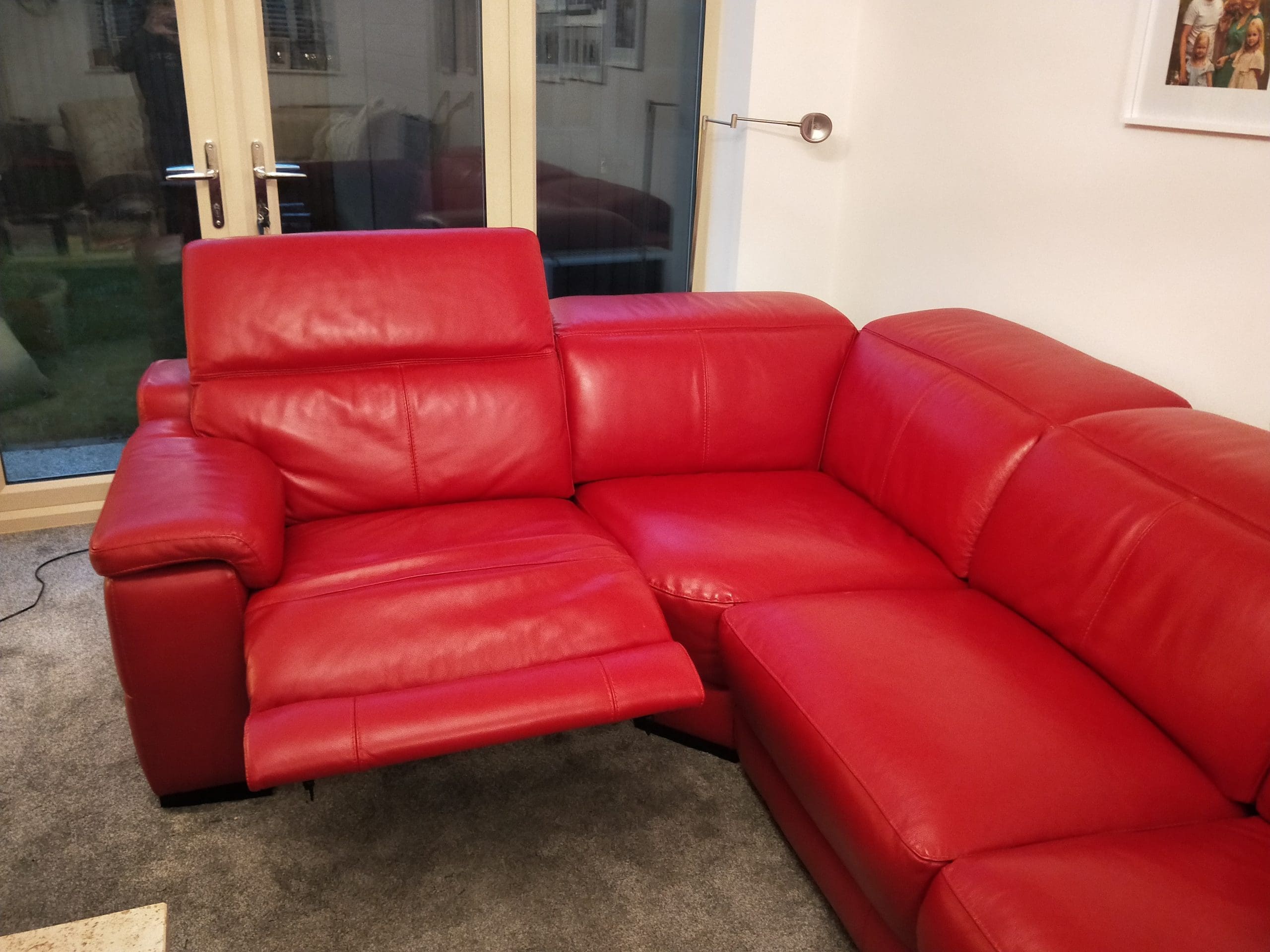 Sofology. Red Leather. Sofa. Sofalistic The Sofa Marketplace buy and sell preloved sofas nationwide