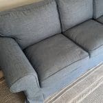 IKEA EKTORP Corner sofa with custom blue cover from Comfortworks
