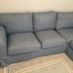 IKEA EKTORP Corner sofa with custom blue cover from Comfortworks