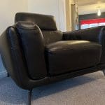 TYPE: 1-seater fixed leather, COLOUR: teak (dark brown), BRAND: San Antonio