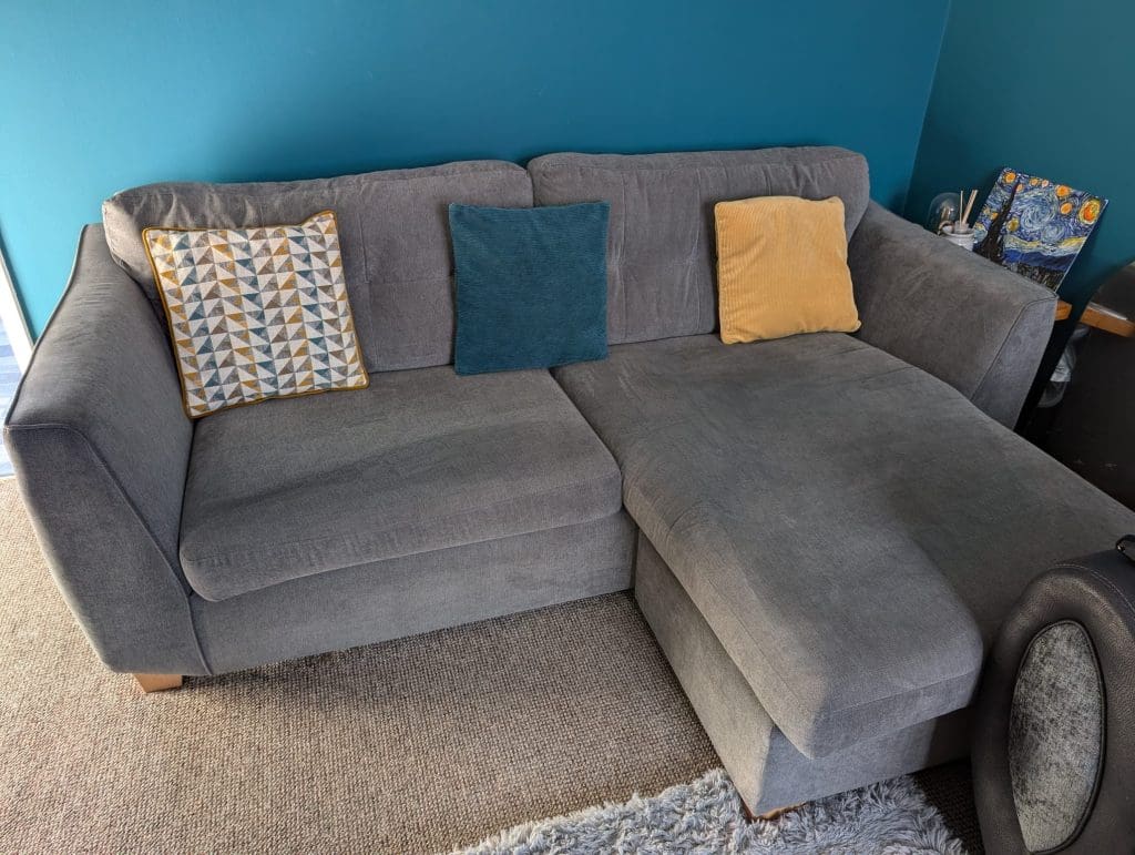 DFS Josefina grey 4 seater lounger Sofalistic The Sofa Marketplace buy and sell preloved sofas nationwide
