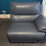 DFS New Falcon 3 seater powered recliner in Denim blue