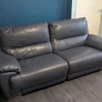 DFS New Falcon 3 seater powered recliner in Denim blue