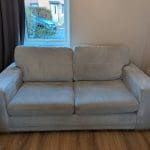 DFS Fabric Light Blue 3 Seater Sofa