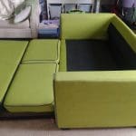 2 Seater Green Pull Out Sofa Bed