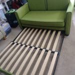 2 Seater Green Pull Out Sofa Bed