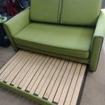 2 Seater Green Pull Out Sofa Bed