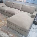 Mink Velvet Right Hand 3-4 Seater Corner Sofa