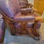 Three Piece oxblood 3 seater suite