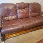 Three Piece oxblood 3 seater suite