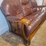 Three Piece oxblood 3 seater suite