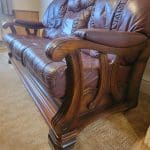 Three Piece oxblood 3 seater suite