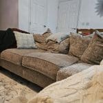 Huhe comfy beige corner sofa