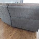Harveys Arlington corner sofa storm/grey corduroy / manual recliner