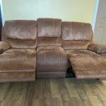 Brown 3 seater sofas