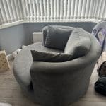 Large Grey Swivel Chair