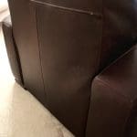 Brown leather sofa one seater