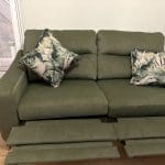 Paradiso 2 seater green electric power recliner sofa