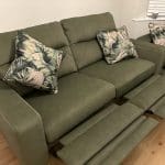 Paradiso 2 seater green electric power recliner sofa