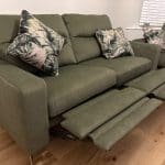 Paradiso 2 seater green electric power recliner sofa
