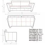 John Lewis Oslo Anthracite Sofa & Snuggler