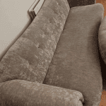 Dfs brown Chicago sofa with large foot stool