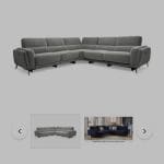 San Antonio Iconica cream velvet 2 Corner 2 Power Recliner Sofa