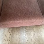 2 Seater Brown Fabric Double Sofa Bed