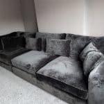 Sofology - Cavalli 3 seater (detachable arms) + Corner piece in Chenille Blanik Slate Mix