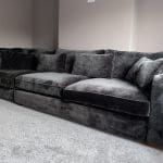 Sofology - Cavalli 3 seater (detachable arms) + Corner piece in Chenille Blanik Slate Mix