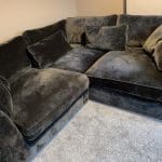 Sofology - Cavalli 3 seater (detachable arms) + Corner piece in Chenille Blanik Slate Mix