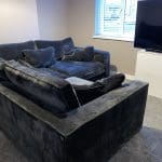 Sofology - Cavalli 3 seater (detachable arms) + Corner piece in Chenille Blanik Slate Mix