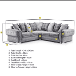 5 Seater Corner group sofa