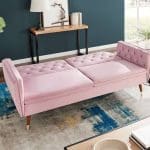 Art deco rose sofa - expandable to bed